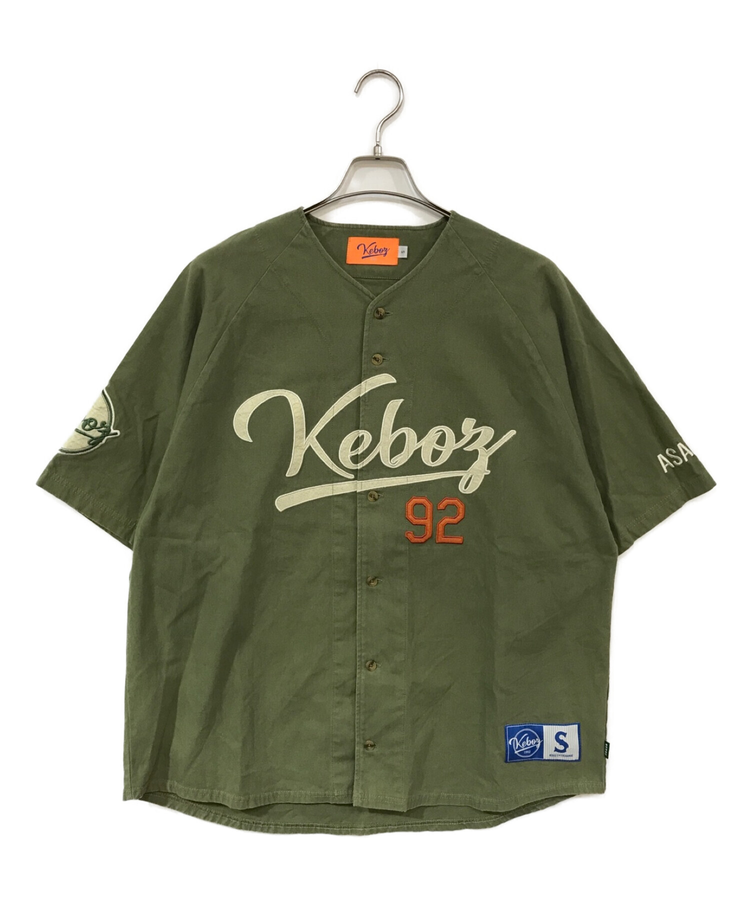 KEBOZ (ケボズ) ベースボールシャツ カーキ サイズ:S