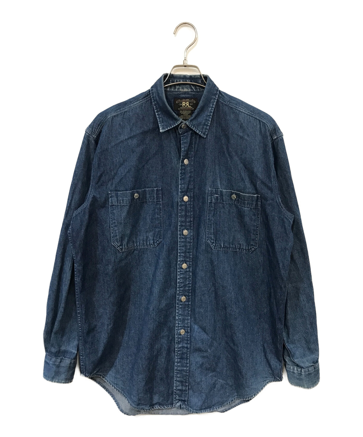 Brushed Jacquard Workshirt - Blue/Yellow