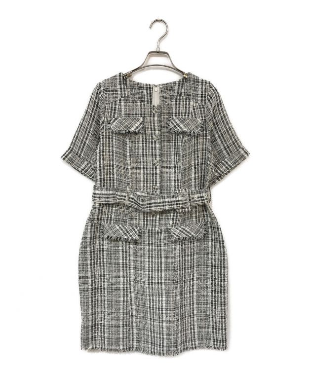 中古・古着通販】HER LIP TO (ハーリップトゥ) Classic Tweed Mini Dress ホワイト サイズ:Ｍ｜ブランド・古着通販  トレファク公式【TREFAC FASHION】スマホサイト