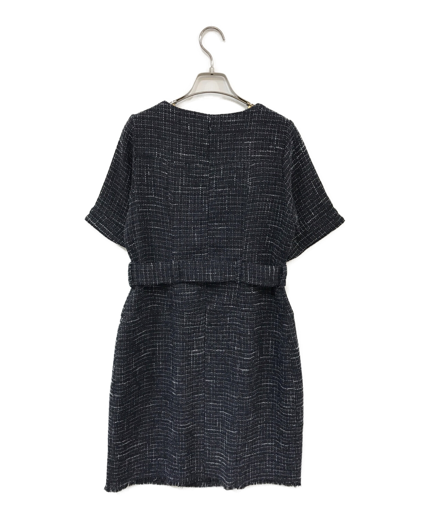 HER LIP TO (ハーリップトゥ) Classic Tweed Mini Dress ネイビー サイズ:M