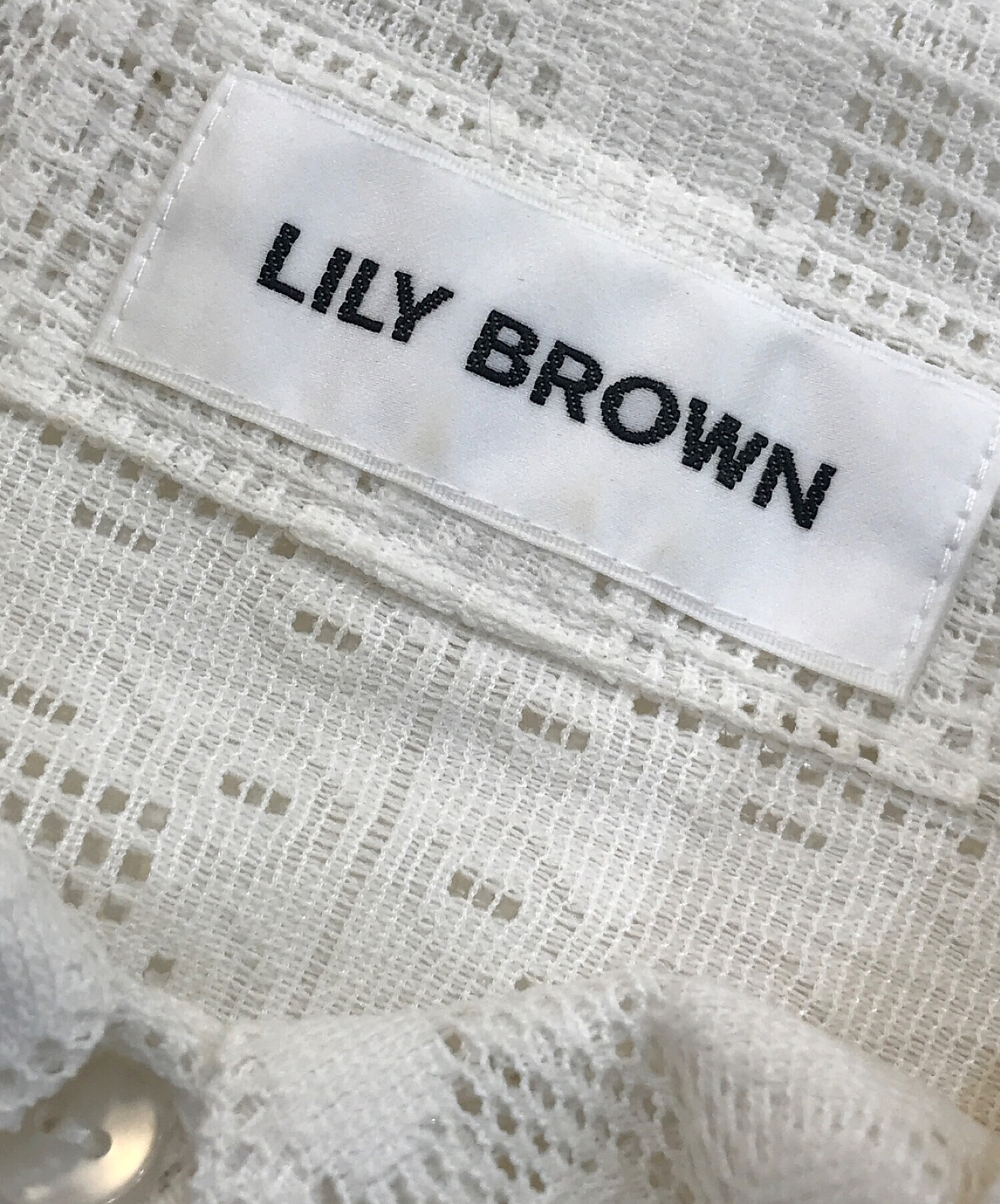 Lily Brown (リリーブラウン) オーナメントミラーレースオーバーシャツ ホワイト サイズ:ONE SIZE