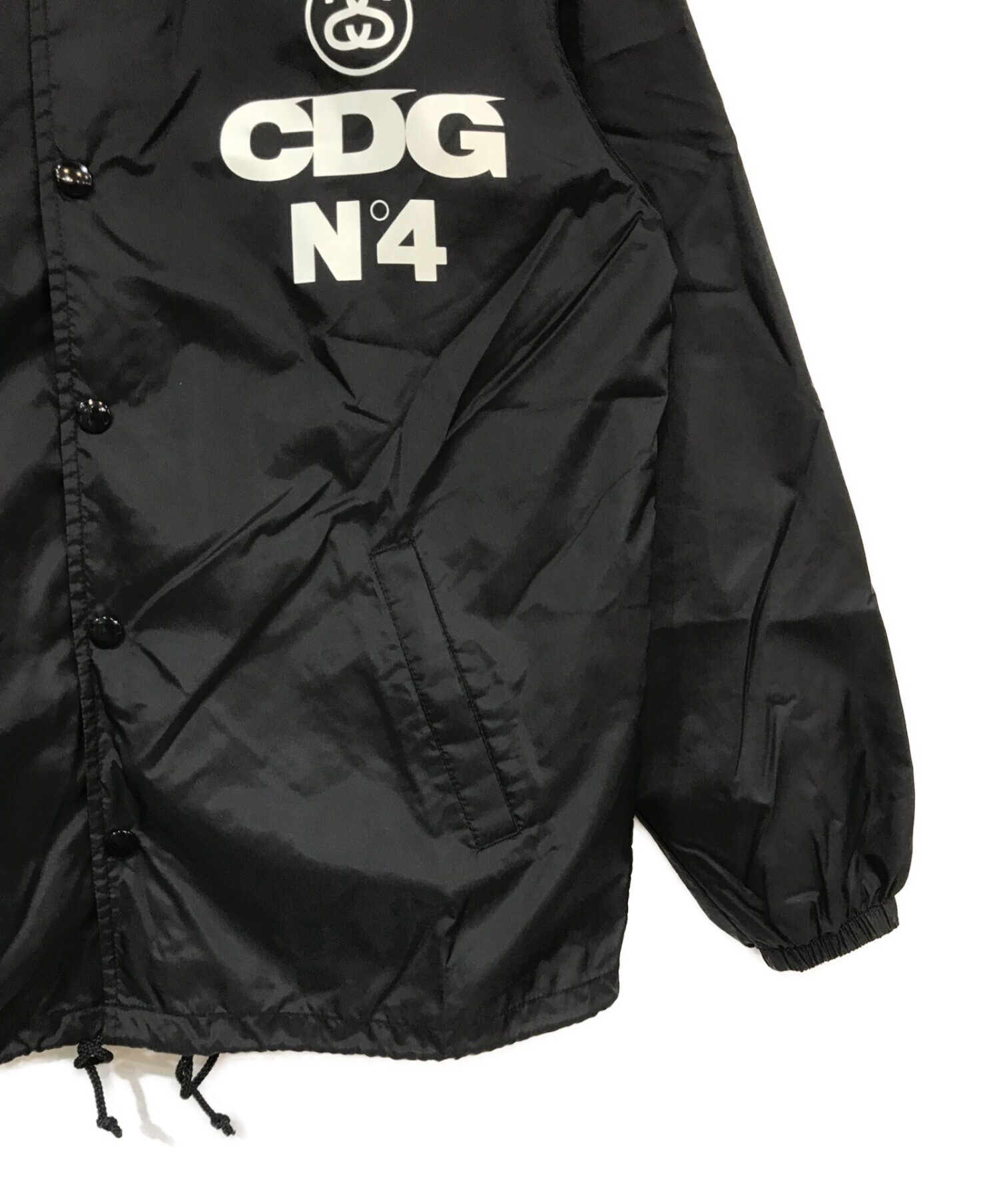 CDG (シーディージー) stussy (ステューシー) コーチジャケット ブラック サイズ:M