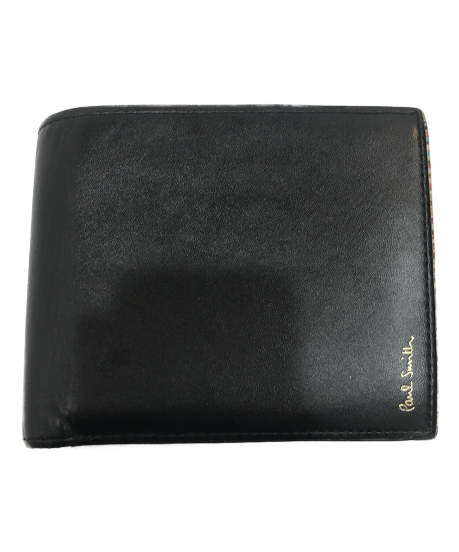 中古・古着通販】PAUL SMITH (ポールスミス) 2つ折り財布 ブラック