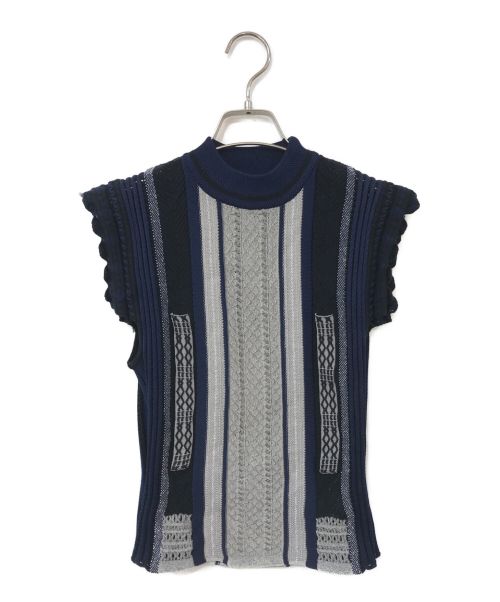 Mame Kurogouchi ／Net Stripe Knit Dress - ワンピース