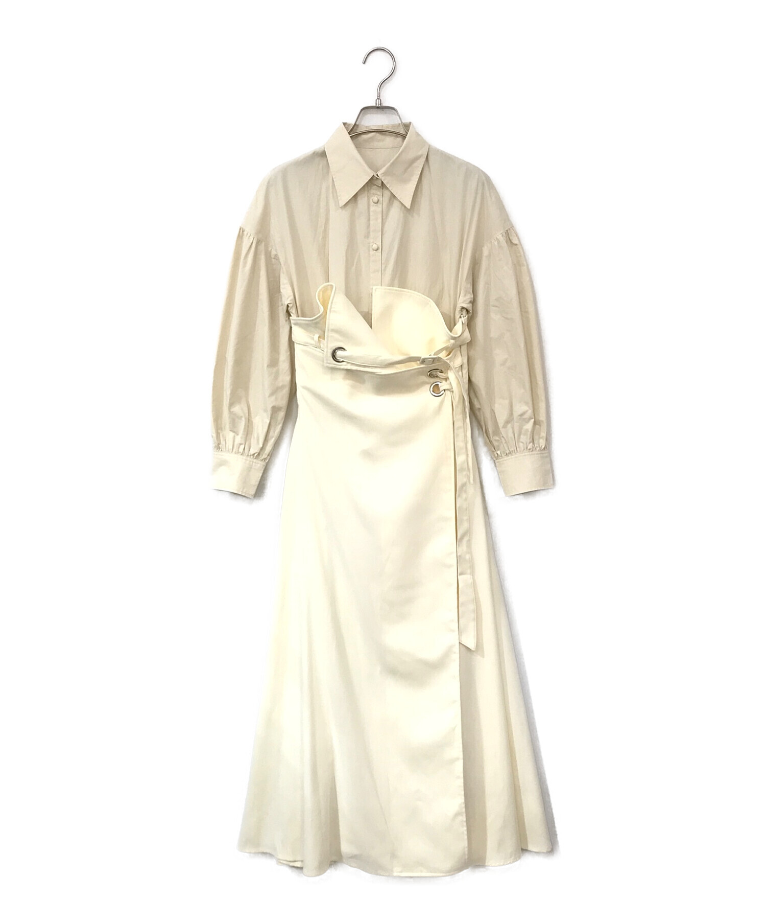 中古・古着通販】AMERI (アメリ) MILLEFEUILLE SHIRT DRESS アイボリー サイズ:Ｍ｜ブランド・古着通販  トレファク公式【TREFAC FASHION】スマホサイト