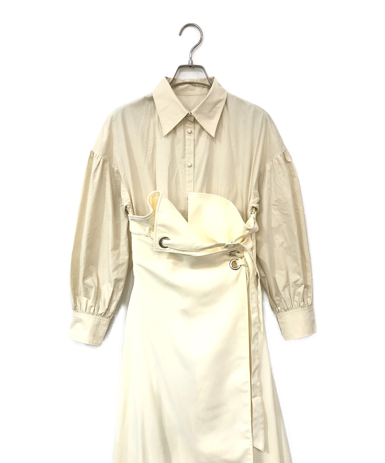 中古・古着通販】AMERI (アメリ) MILLEFEUILLE SHIRT DRESS アイボリー サイズ:Ｍ｜ブランド・古着通販  トレファク公式【TREFAC FASHION】スマホサイト