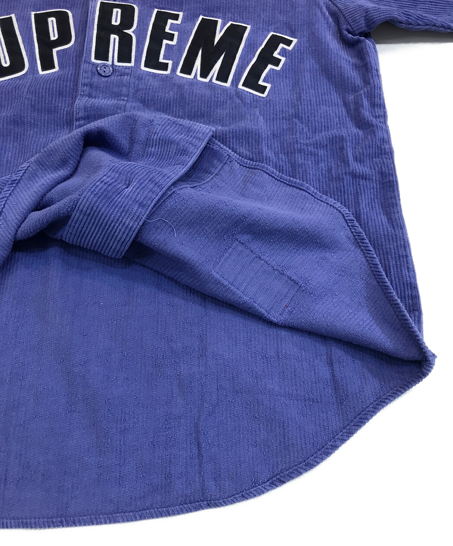 Supreme (シュプリーム) corduroy baseball jersey ブルー サイズ:S