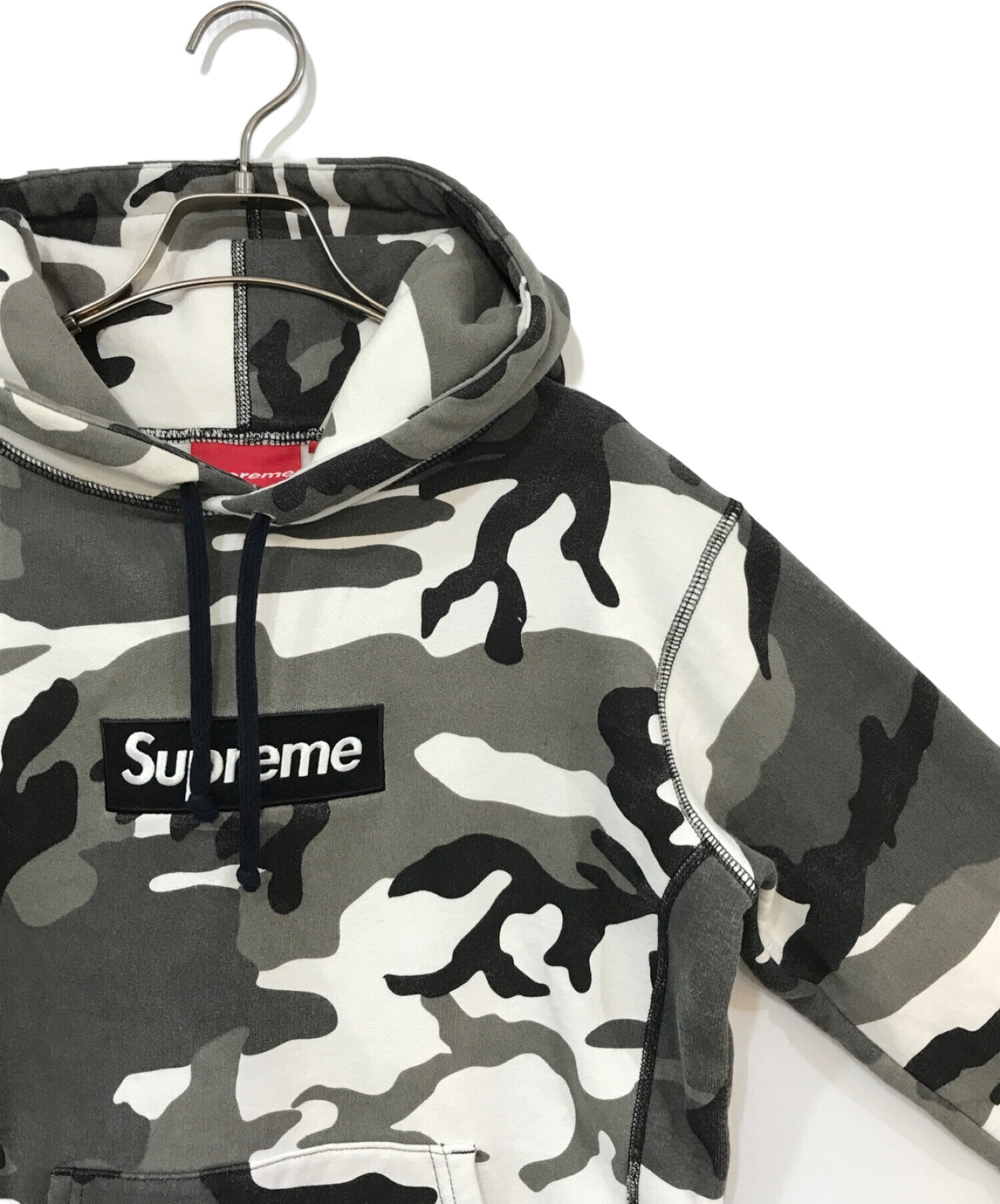 Supreme (シュプリーム) 13AW Box Logo Hooded Sweatshirt Snow Camo グレー サイズ:S