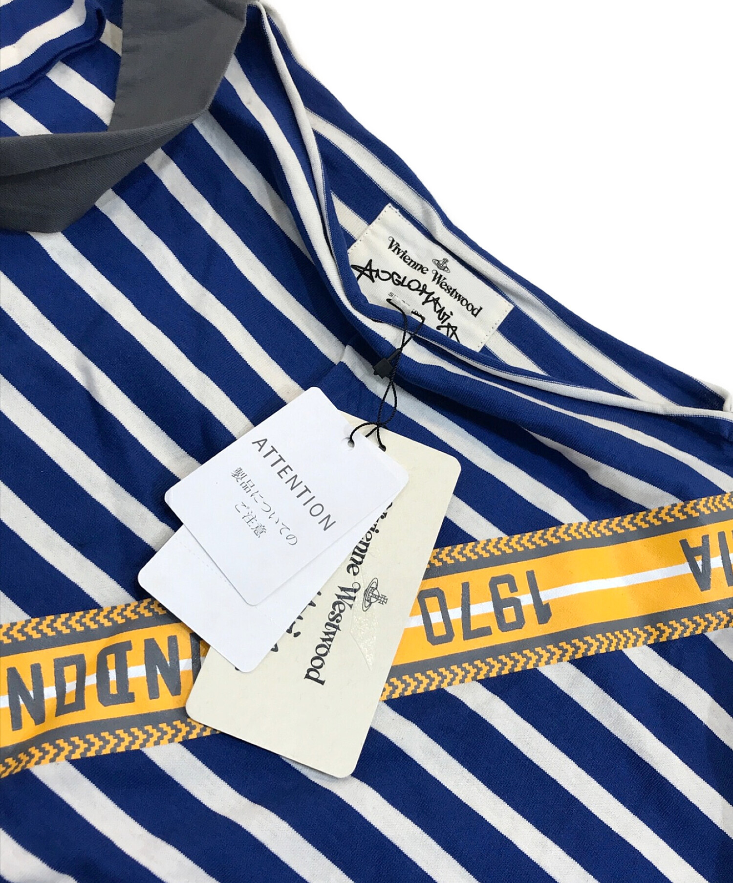 中古・古着通販】VIVIENNE WESTWOOD ANGLOMANIA (ヴィヴィアンウエストウッド アングロマニア) ロゴテープカットソーワンピース  ブルー サイズ:38｜ブランド・古着通販 トレファク公式【TREFAC FASHION】スマホサイト