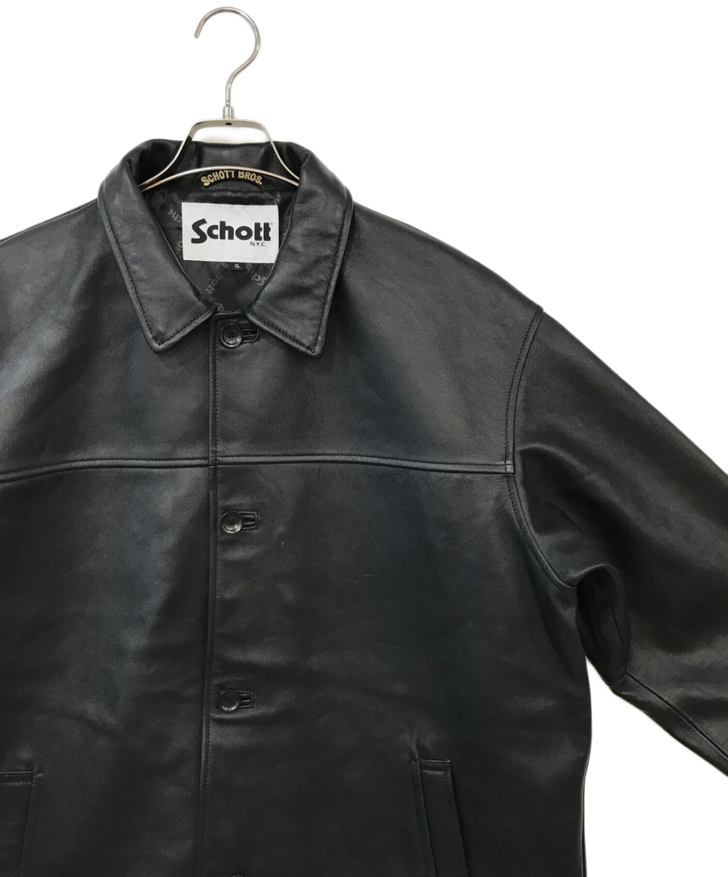 【中古・古着通販】Schott (ショット) BEAUTY&YOUTH UNITED ARROWS (ビューティーアンドユースユナイテッドアローズ)  別注カーコート ブラック サイズ:XL｜ブランド・古着通販 トレファク公式【TREFAC FASHION】スマホサイト