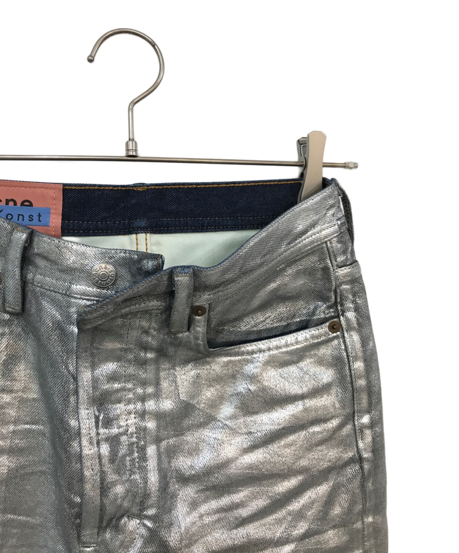 中古・古着通販】Acne studios (アクネ ストゥディオス) シルバーコーティングデニムパンツ グレー サイズ:23 30  160/｜ブランド・古着通販 トレファク公式【TREFAC FASHION】スマホサイト