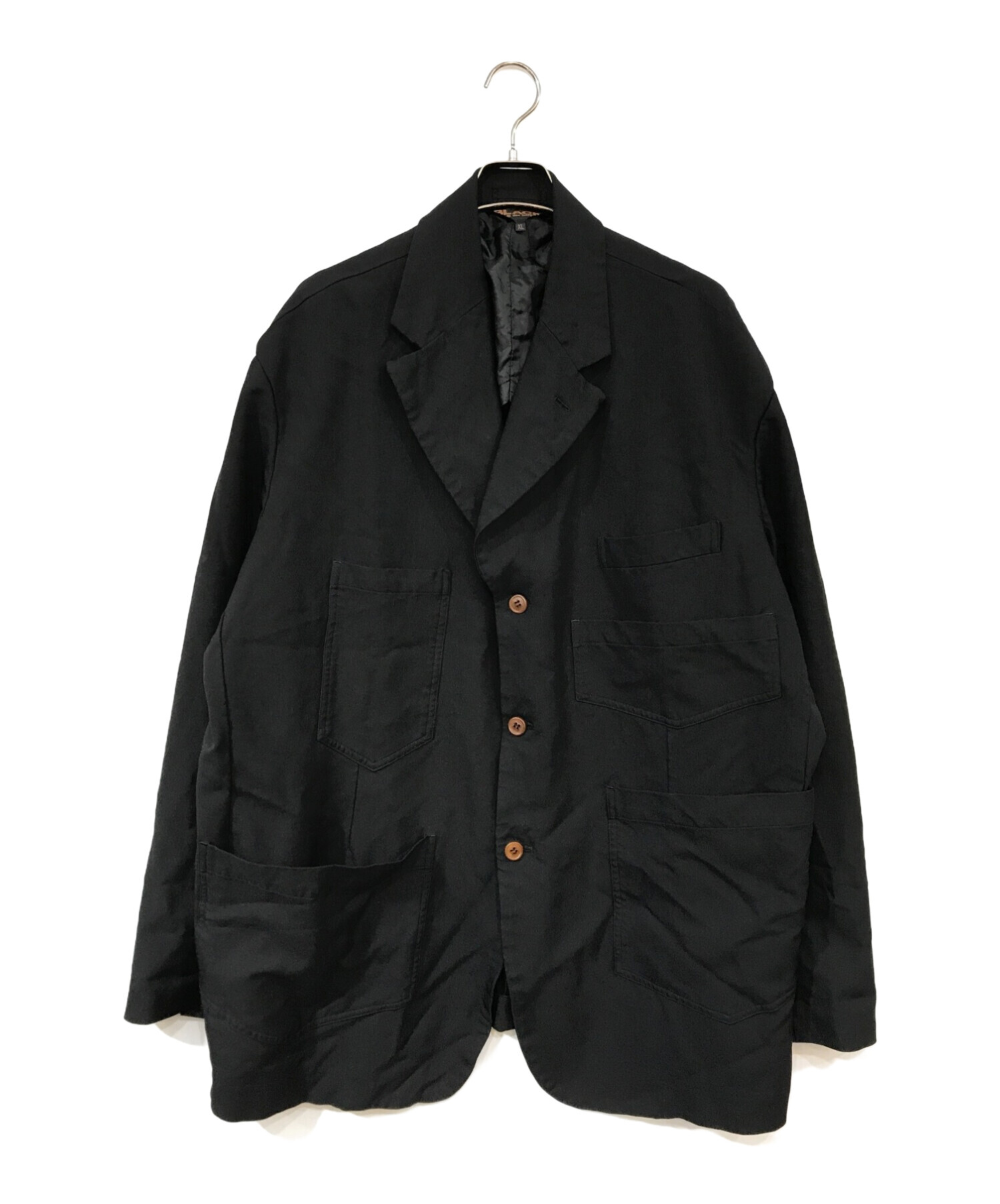 BLACK COMME des GARCONS (ブラック コムデギャルソン) 3Bジャケット ブラック サイズ:XL