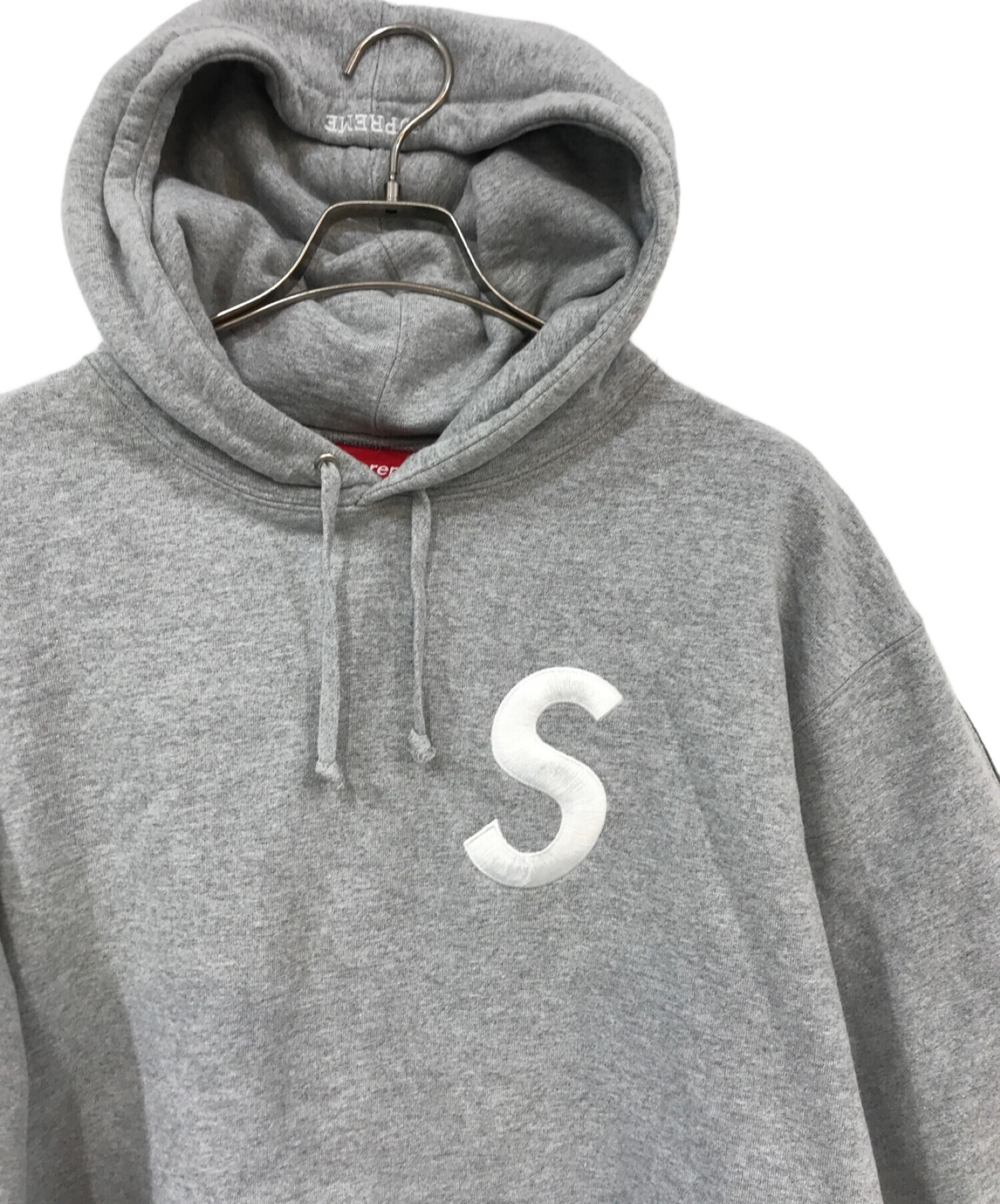 SUPREME (シュプリーム) S Logo Split Hooded グレー サイズ:Ｌ