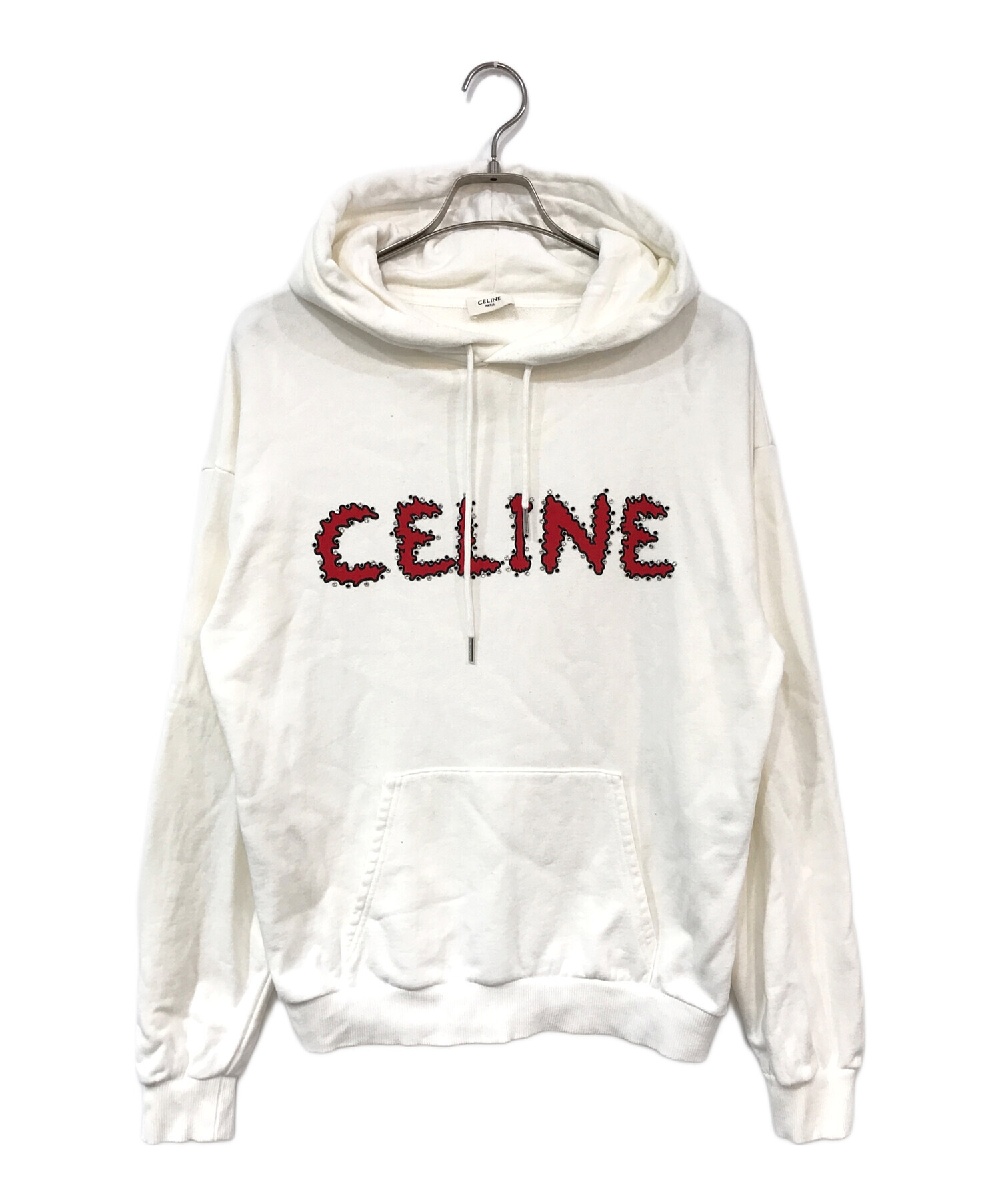 中古・古着通販】CELINE (セリーヌ) スタッズロゴパーカー ホワイト サイズ:M｜ブランド・古着通販 トレファク公式【TREFAC  FASHION】スマホサイト