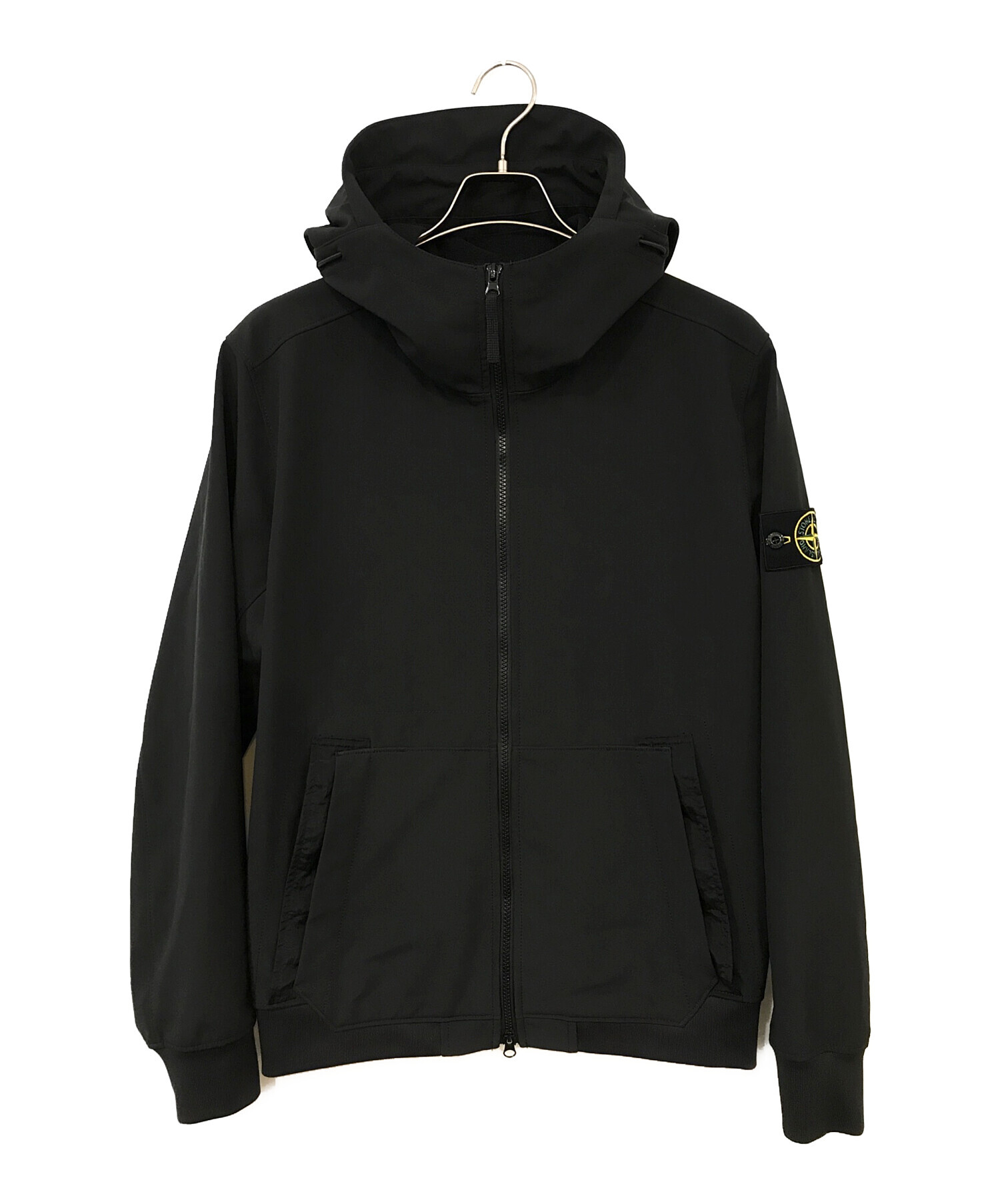 中古・古着通販】STONE ISLAND (ストーンアイランド) ポリエステルストレッチボンディングジャージフーデッドブルゾン ブラック  サイズ:M｜ブランド・古着通販 トレファク公式【TREFAC FASHION】スマホサイト