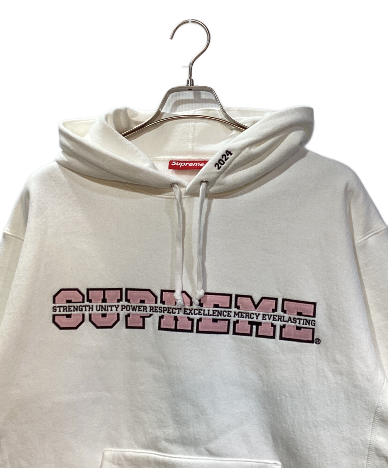 中古・古着通販】SUPREME (シュプリーム) Collegiate Acronym Hooded  Sweatshirt/カレッジエイトアクロニウムフーディースゥェットシャツ ホワイト サイズ:M 未使用品｜ブランド・古着通販  トレファク公式【TREFAC FASHION】スマホサイト