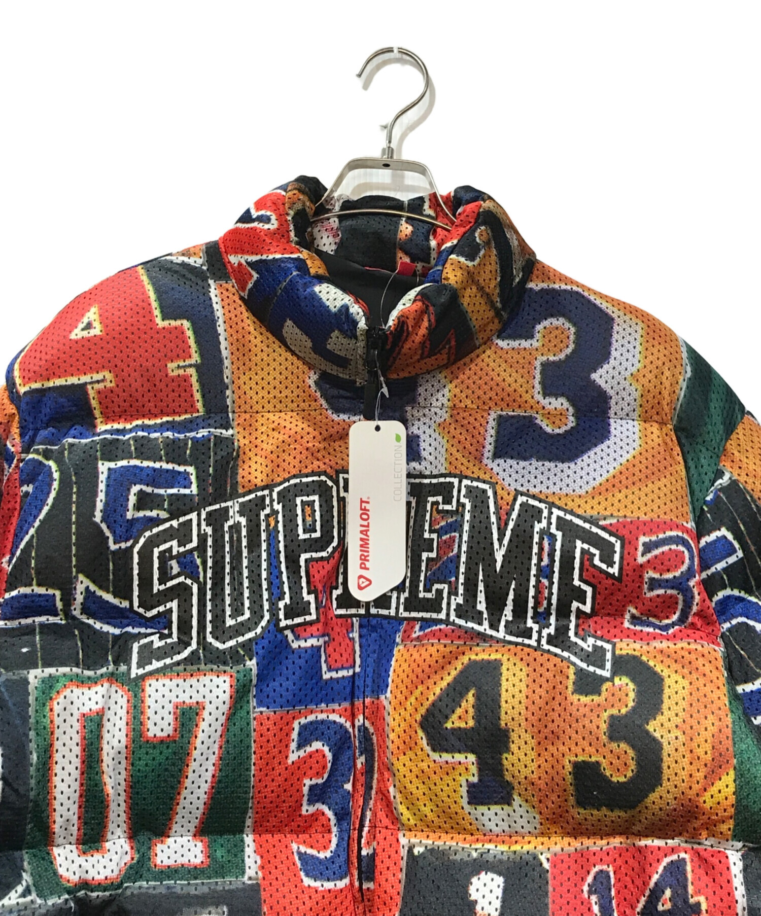 Supreme (シュプリーム) Mesh Jersey Puffer Jacket/メッシュジャージーパフィジャケット マルチカラー サイズ:M  未使用品