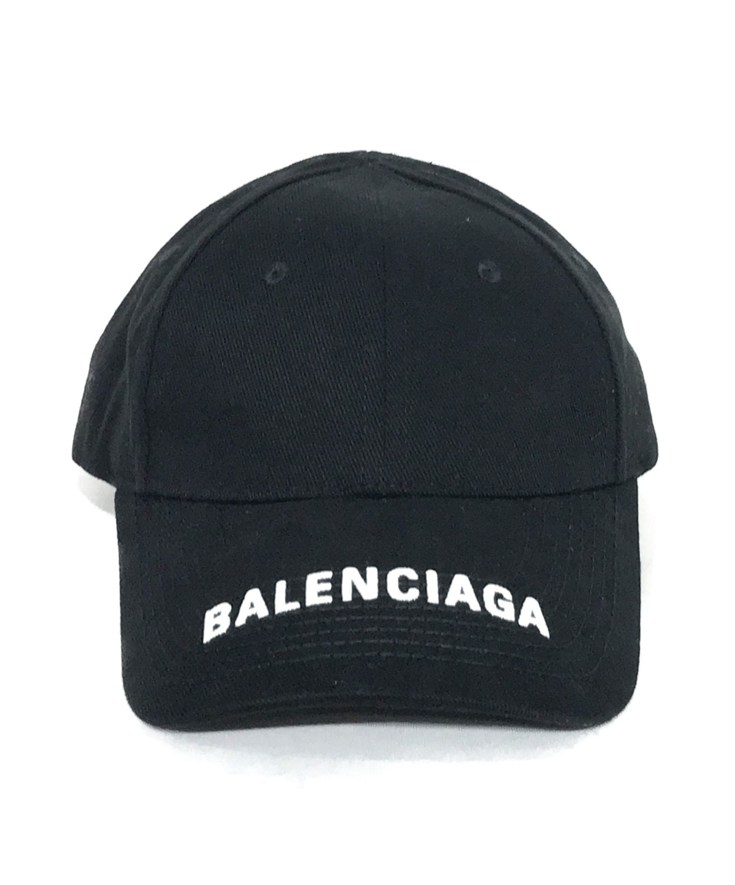 BALENCIAGA (バレンシアガ) HAT LOGO VISOR CAP ブラック サイズ:L