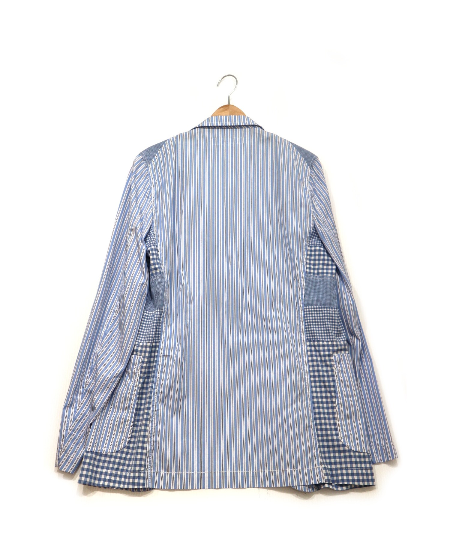 COMME des GARCONS SHIRT (コムデギャルソンシャツ) パッチワークジャケット ブルー サイズ:L コムデギャルソン　ギャルソン　 18SS