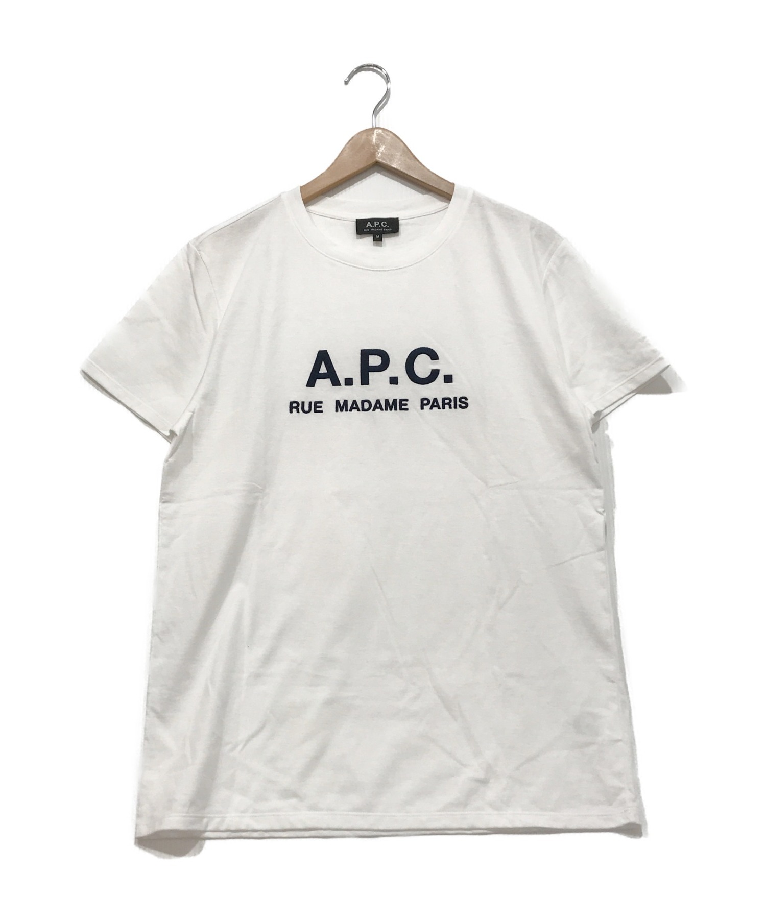 トップスAPCアーペーセー・メンズ・刺繍ロゴTシャツ・Sサイズ