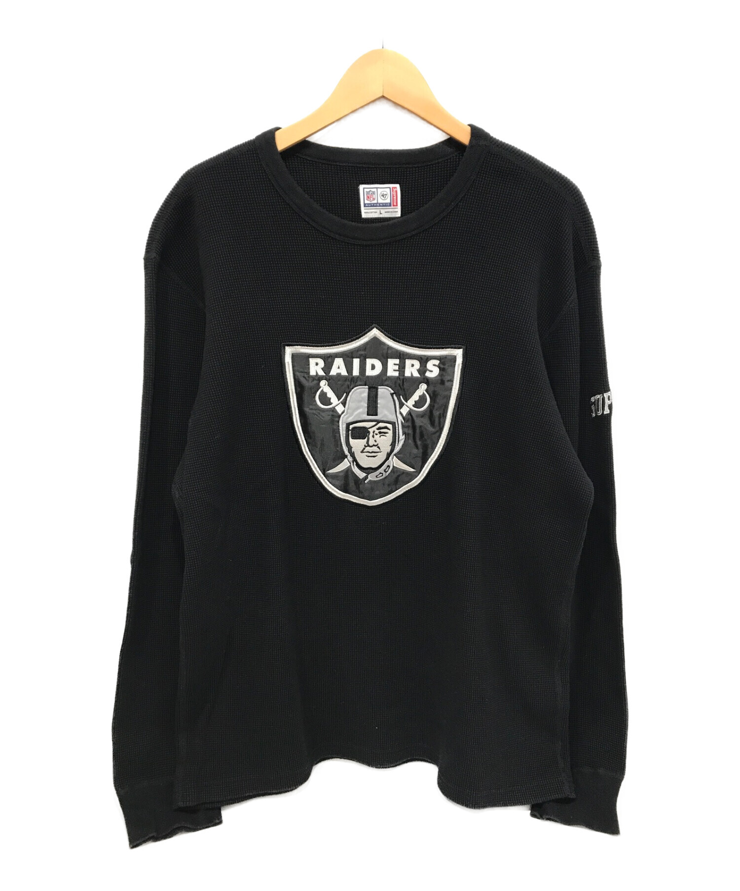 Supreme NFL Raiders Thermal 黒 L シュプリーム - Tシャツ/カットソー