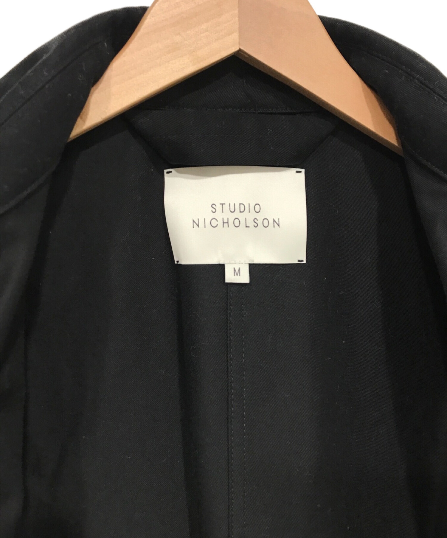 STUDIO NICHOLSON (スタジオニコルソン) PEACHED TWILL WINTER FILD JACKET ブラック サイズ:M