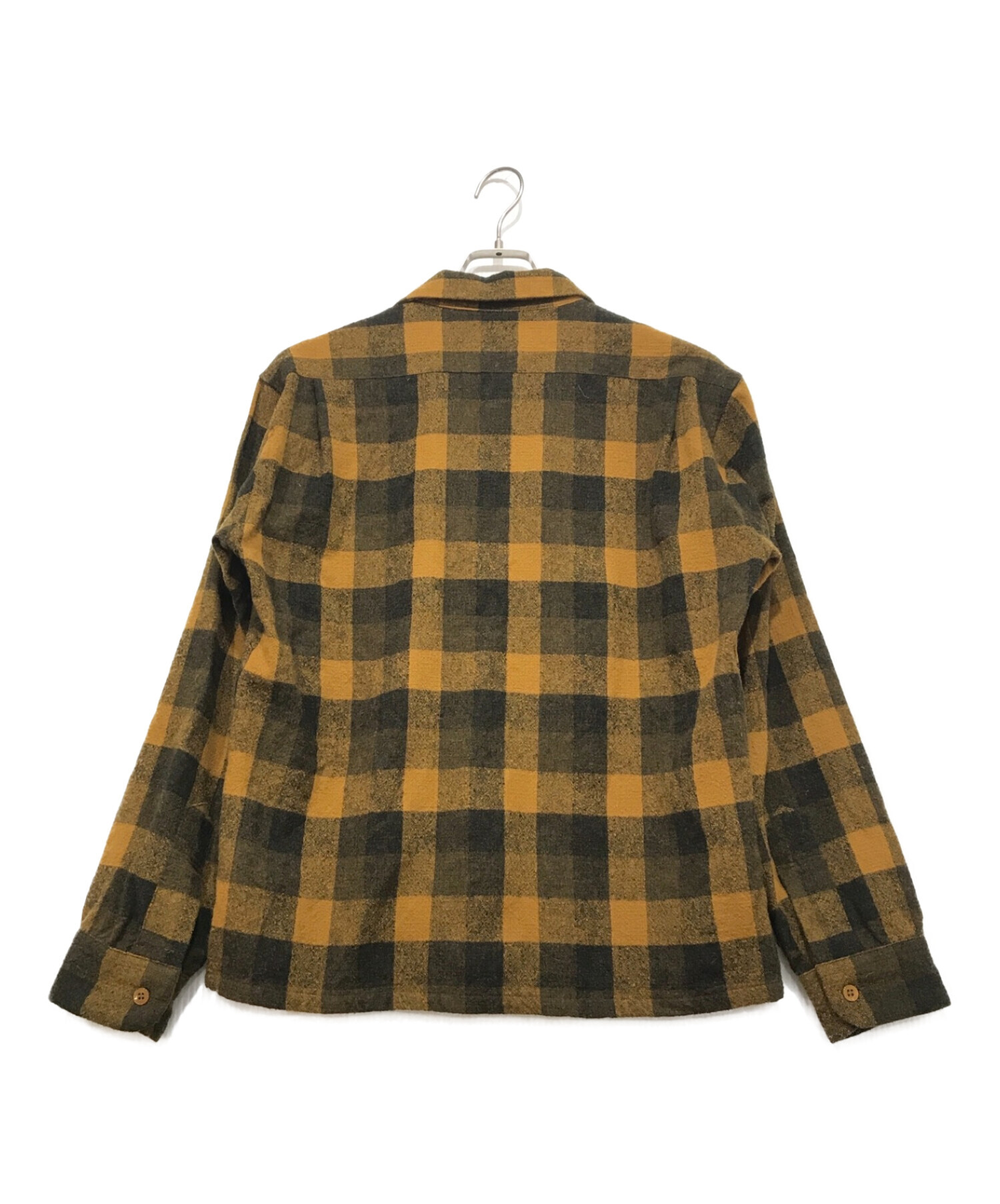 TENDERLOIN (テンダーロイン) ウールブロックチェックシャツ ブラウン サイズ:S