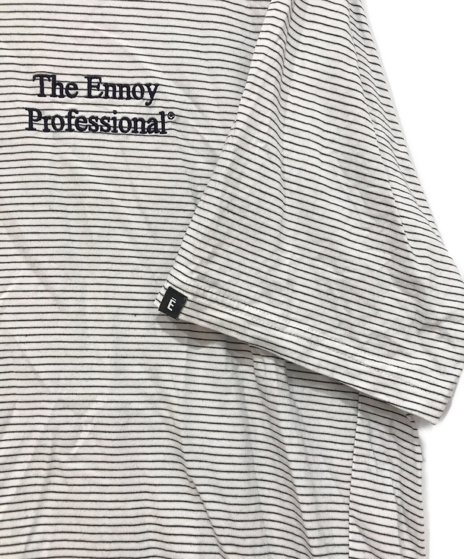 The Ennoy Professional (ザ エンノイ プロフェッショナル) ボーダーTシャツ ホワイト×ブラック サイズ:L