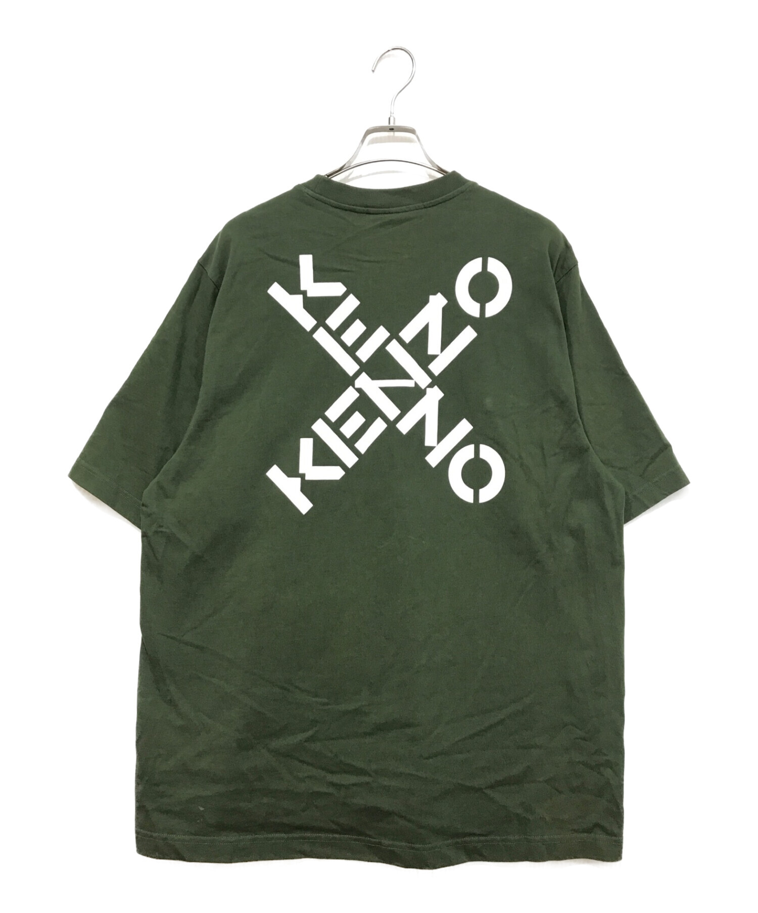 中古・古着通販】KENZO (ケンゾー) クロスロゴTシャツ グリーン サイズ