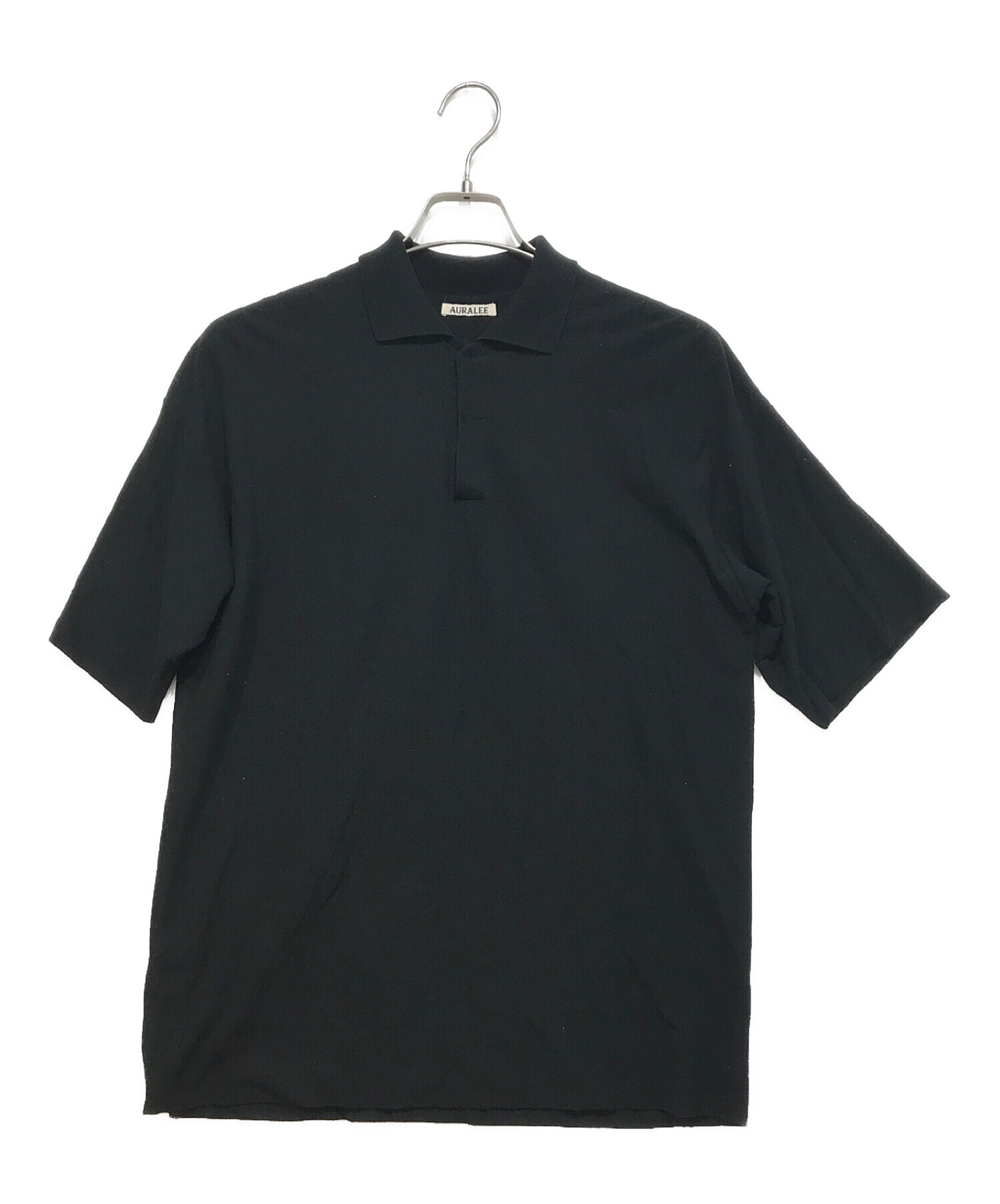 AURALEE (オーラリー) HARD TWIST AMUNZEN DOUBLE CLOTH POLO ブラック サイズ:4