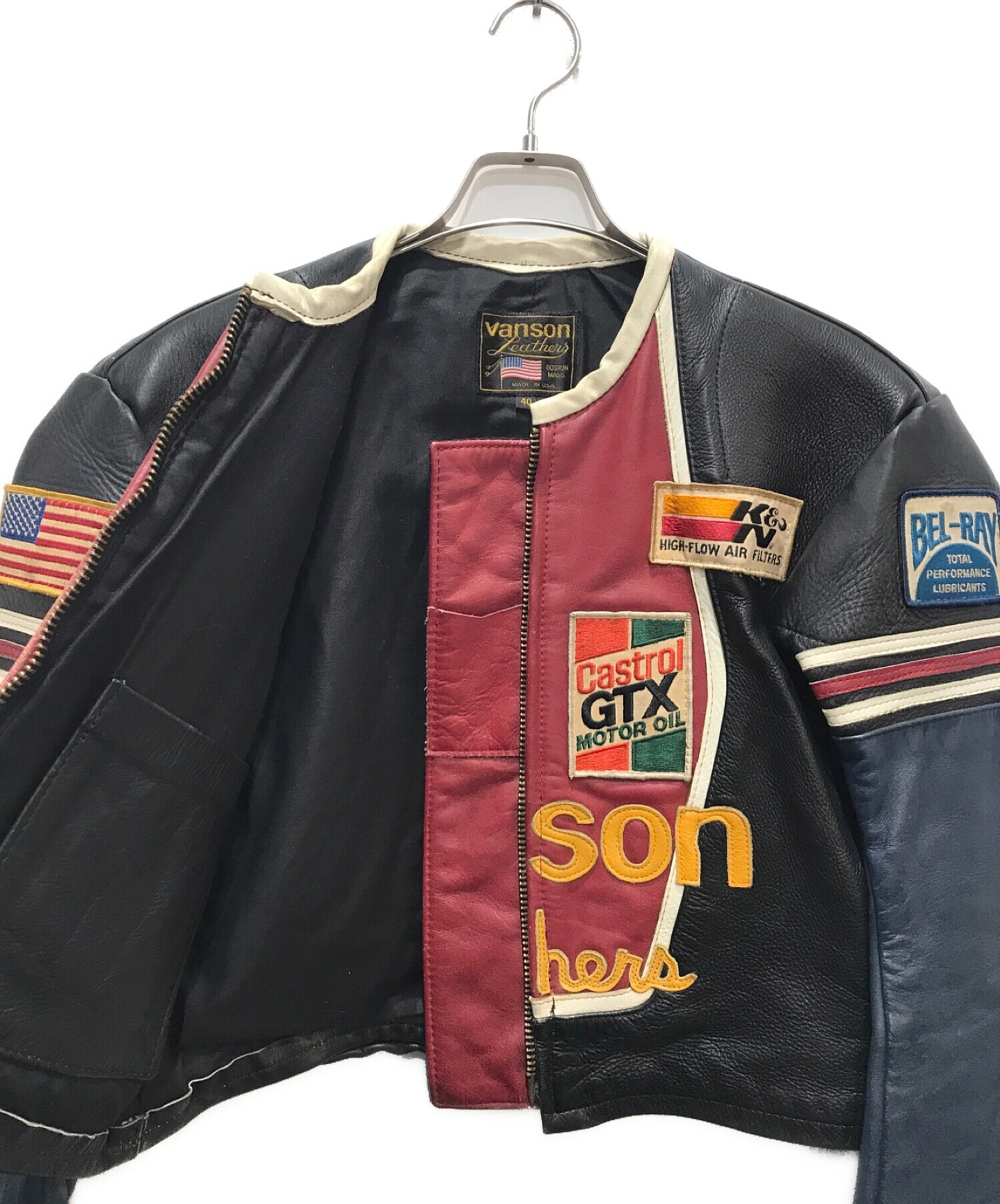 【中古・古着通販】VANSON (バンソン) レーシングジャケット