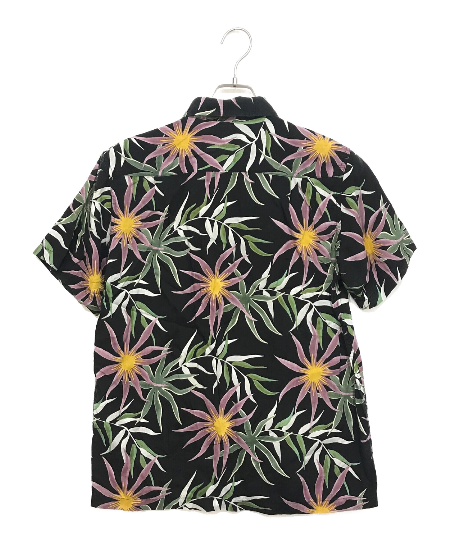 WACKO MARIA (ワコマリア) PRINTED FLOWER S/S HAWAIIAN SHIRT ブラック サイズ:M