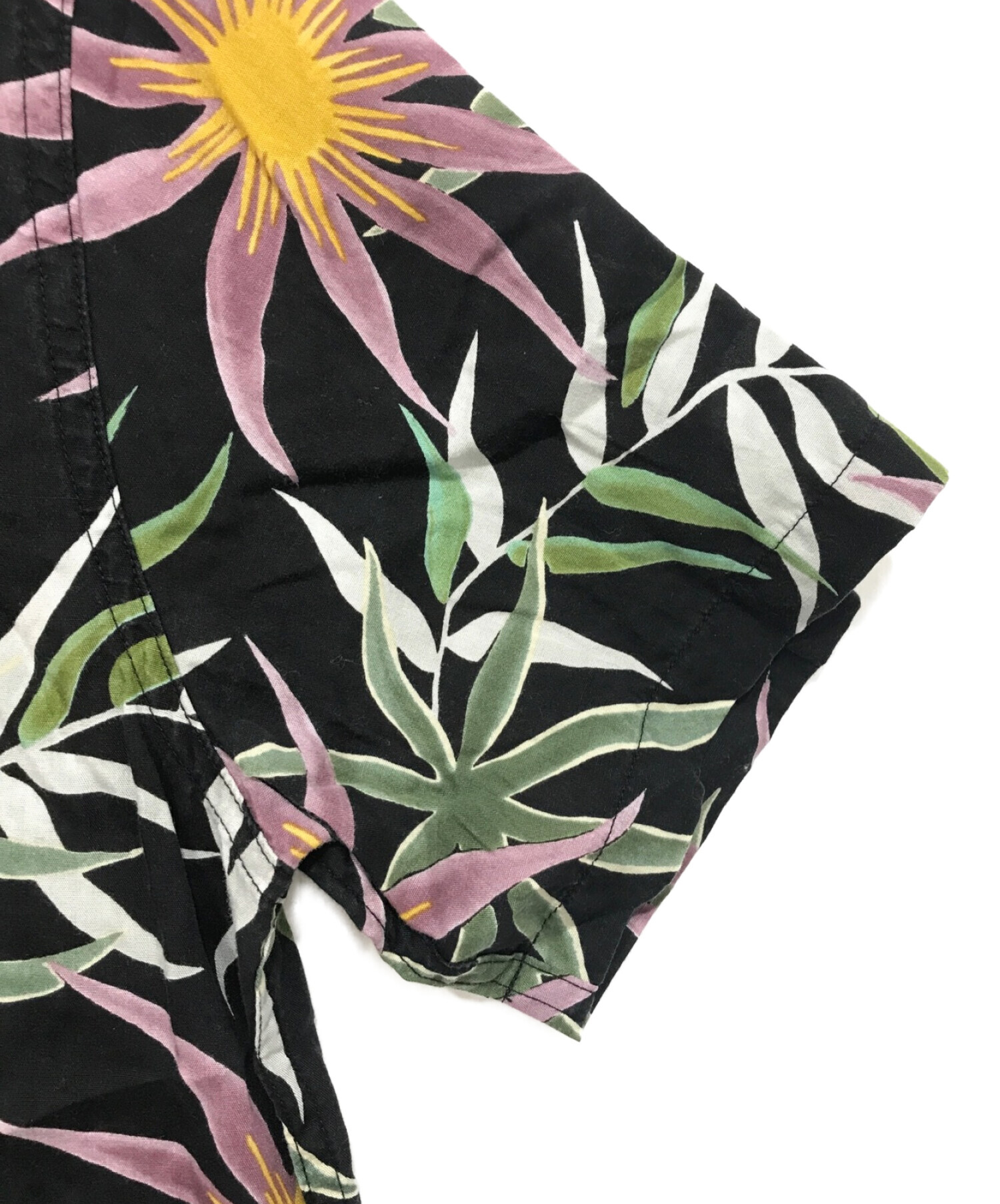 WACKO MARIA (ワコマリア) PRINTED FLOWER S/S HAWAIIAN SHIRT ブラック サイズ:M