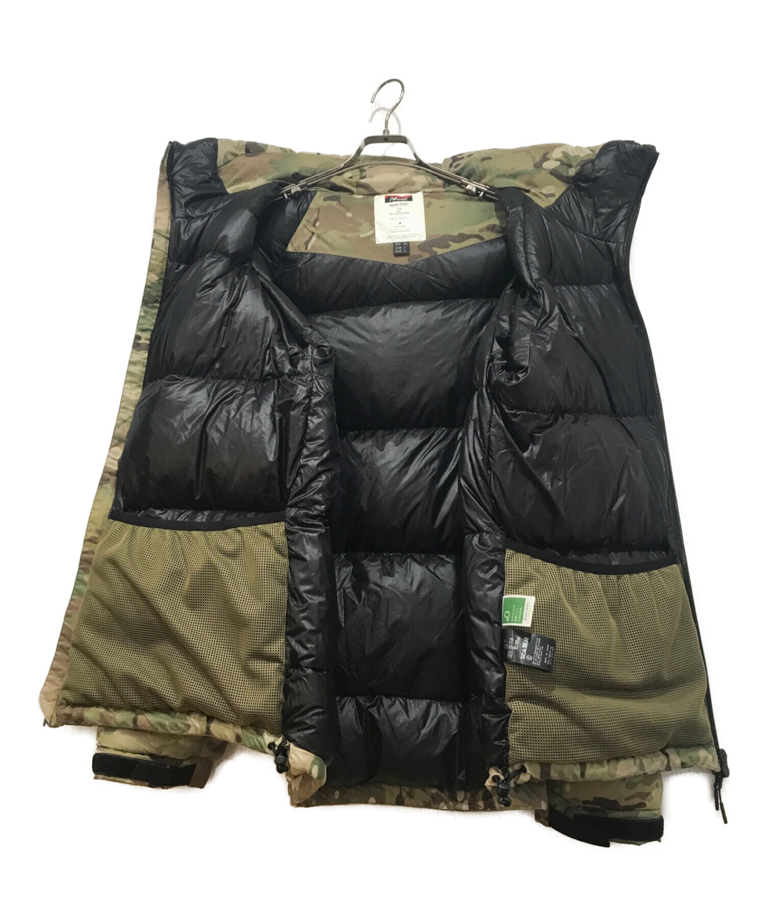 MAGIC STICK × NANGA (マジックスティック × ナンガ) AURORA DOWN JACKET MS カーキ サイズ:XL