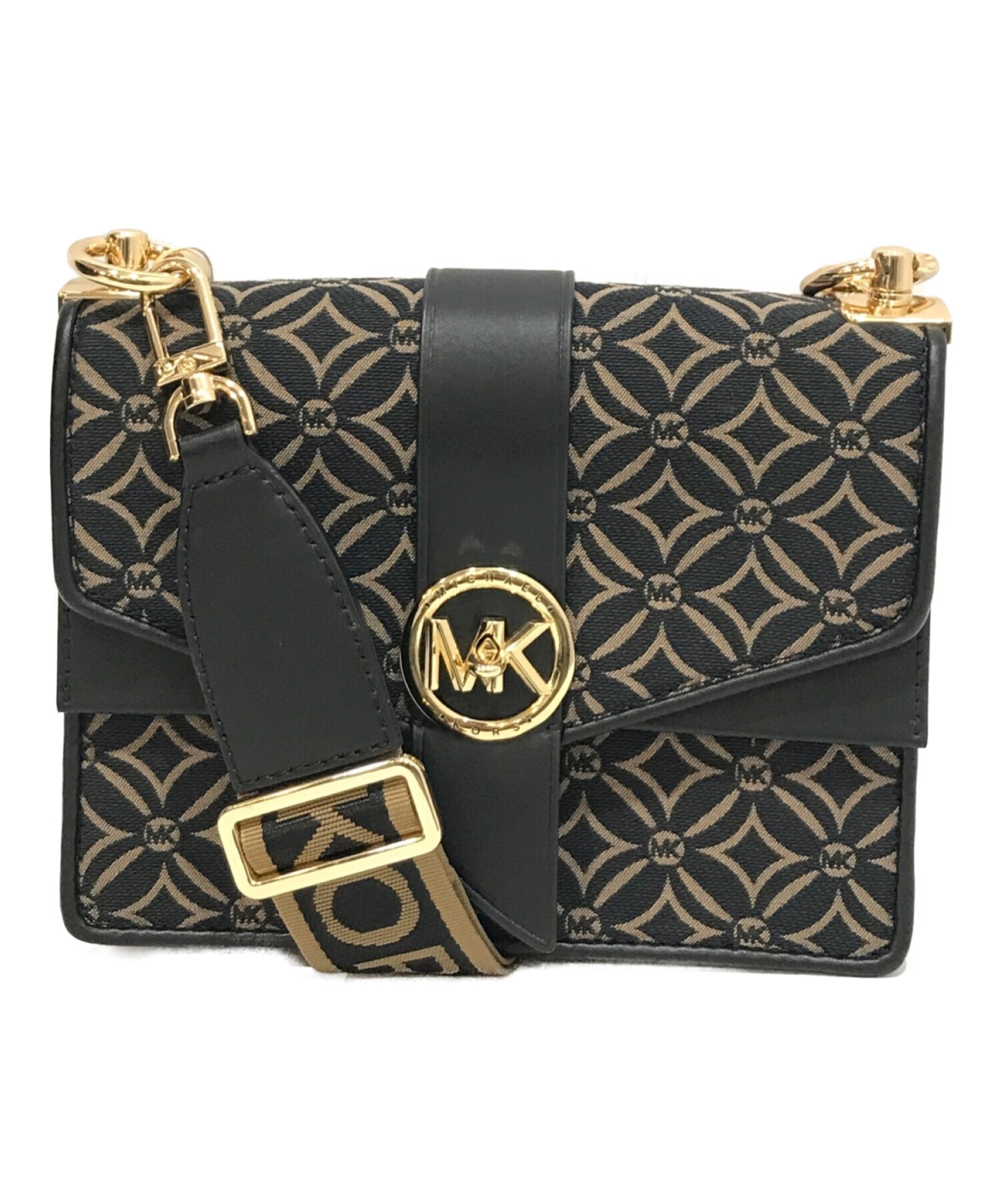 MICHAEL KORS (マイケルコース) GREENWICH ジャカード クロスボディ スモール ブラウン