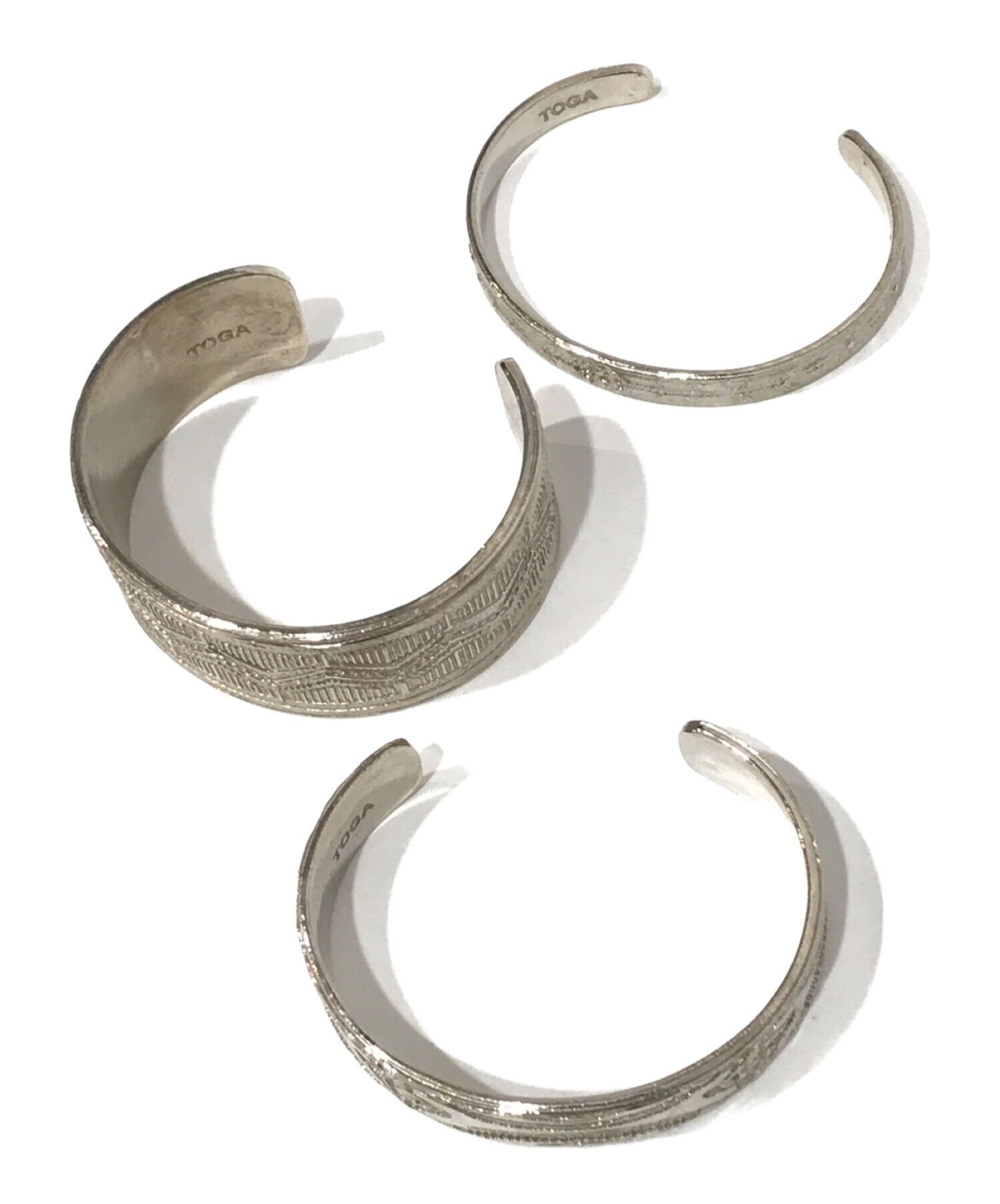 TOGA VIRILIS (トーガ ビリリース) Metal bangle set シルバー