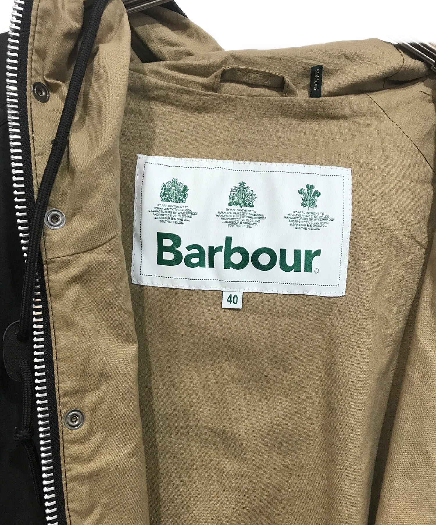 Barbour (バブアー) ハイキングコート ブラック サイズ:40