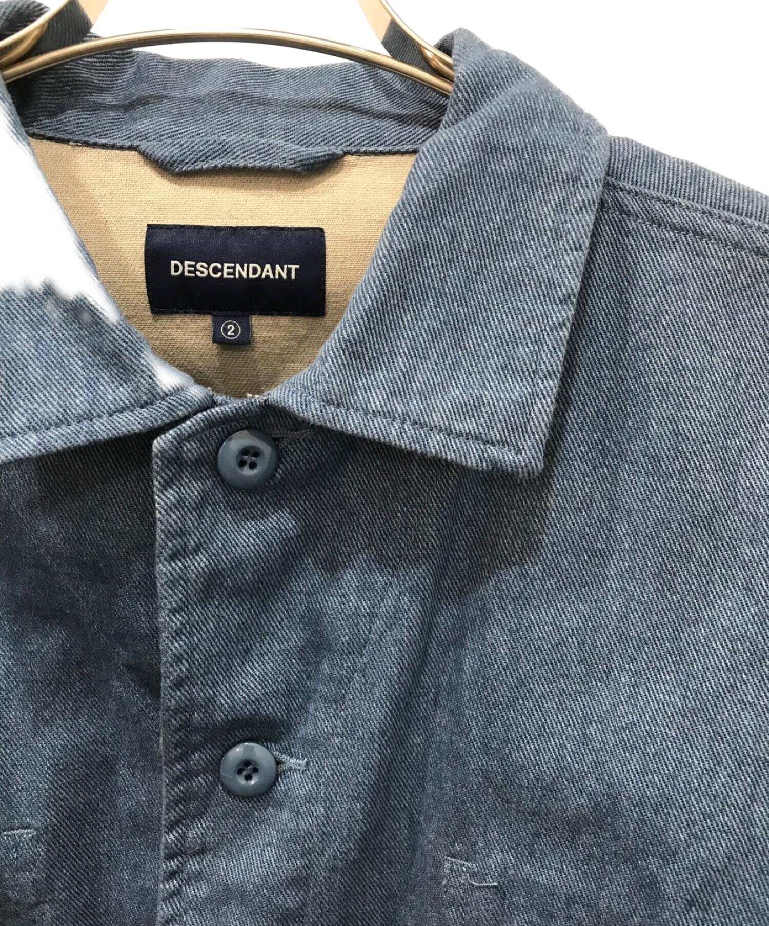 DESCENDANT (ディセンダント) DWU WORK SHIRT ネイビー サイズ:2