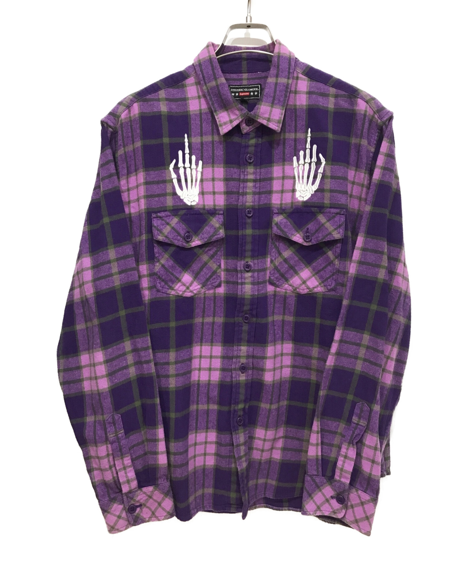 Supreme×HYSTERIC GLAMOUR (シュプリーム×ヒステリック グラマー) Plaid Flannel Shirt パープル サイズ:M