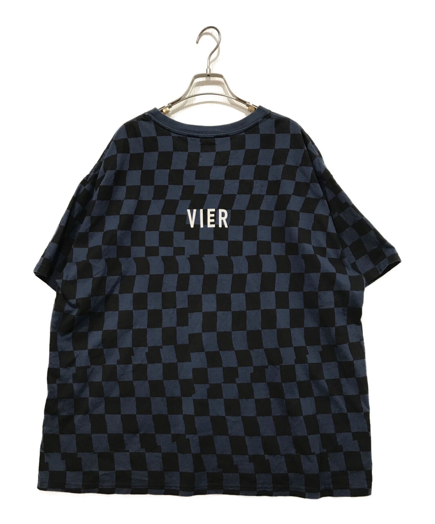 FACETASM (ファセッタズム) VIER (ヴィーア) CHECKER FLAG BIG TEE ネイビー サイズ:1