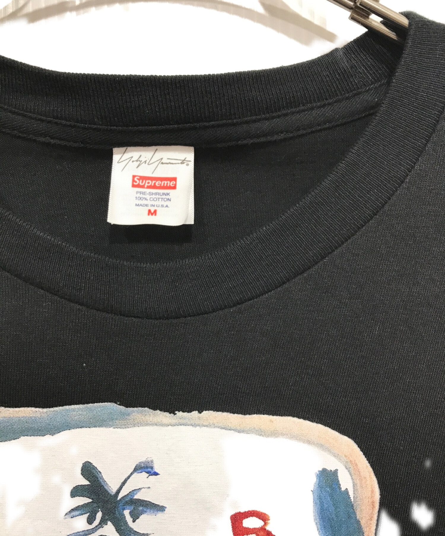 SUPREME (シュプリーム) YOHJI YAMAMOTO (ヨウジヤマモト) Paint tee ブラック サイズ:M