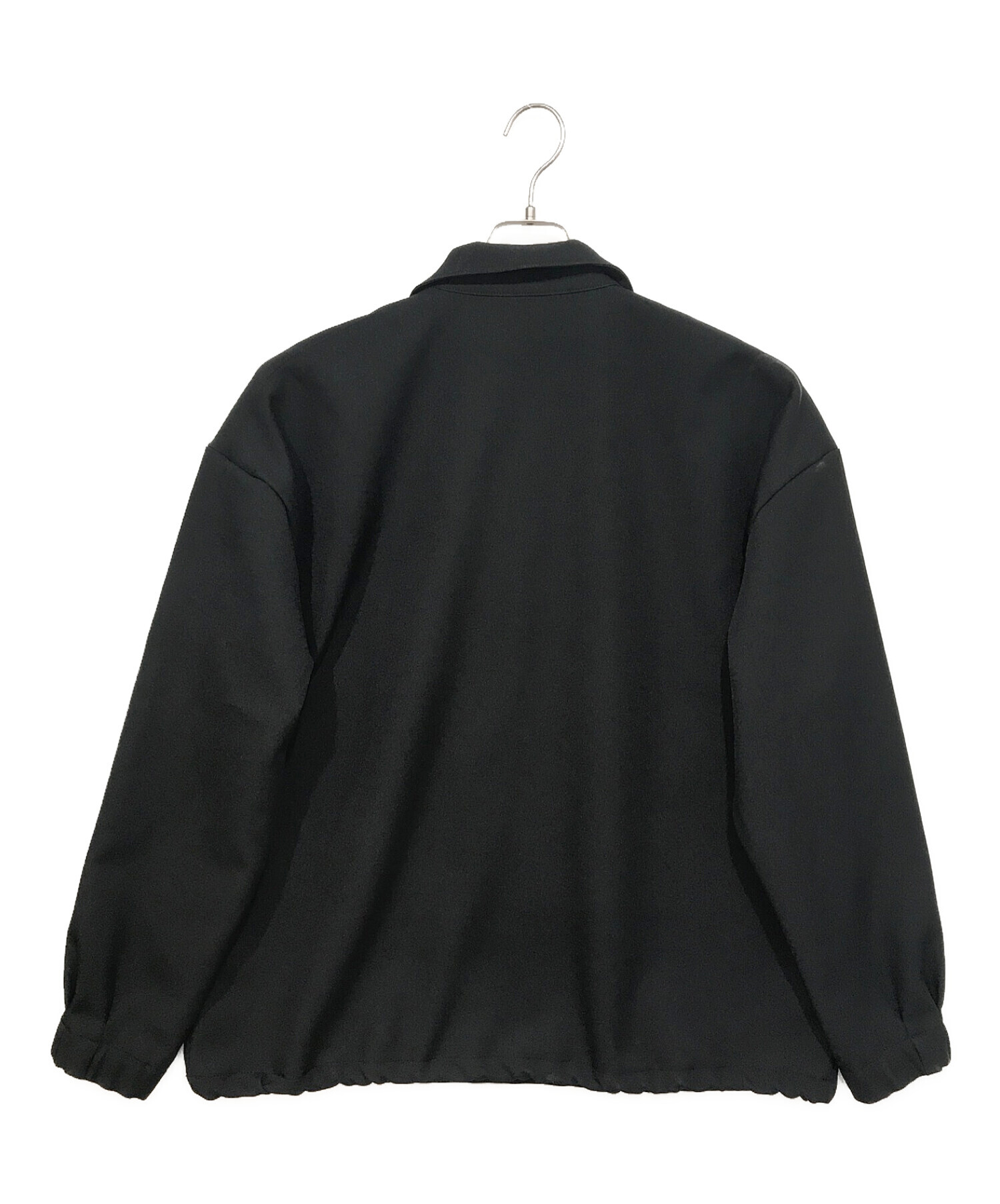 COOTIE PRODUCTIONS (クーティープロダクツ) Polyester Twill Half Zip Work L／S Shirt  ブラック サイズ:M