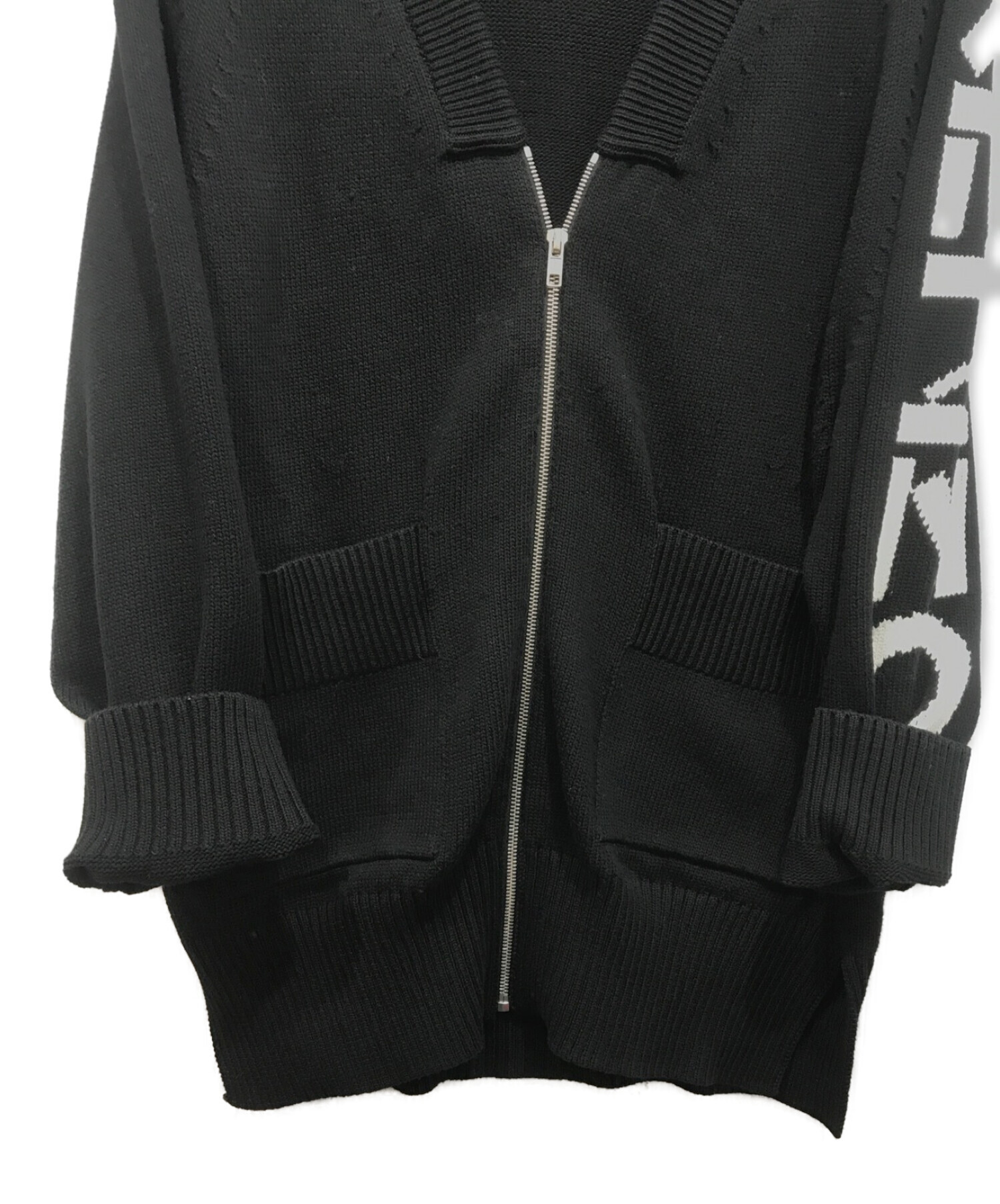 ケンゾー メンズ カーディガン アウター Kenzo Logo Cardigan Black