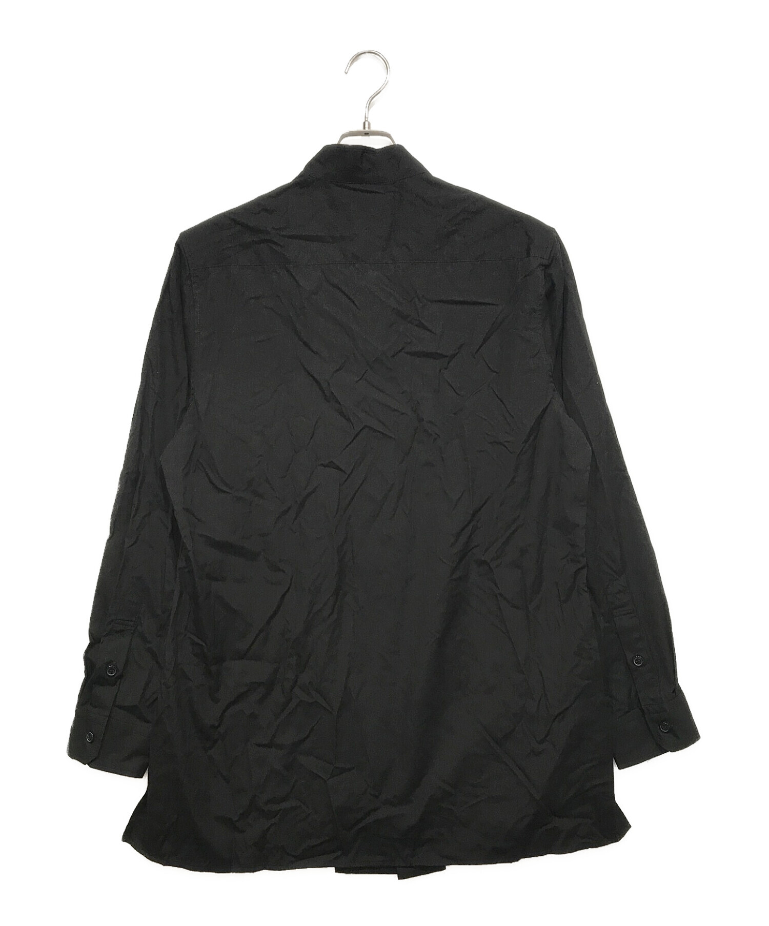 Yohji Yamamoto pour homme (ヨウジヤマモト プールオム) スタンドカラーシャツ ブラック サイズ:3