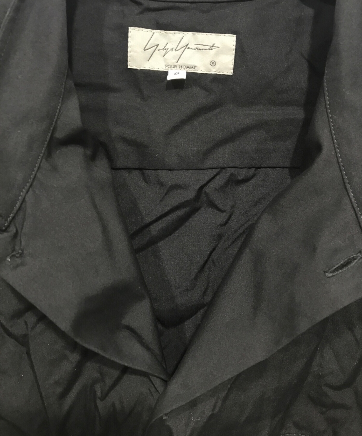 Yohji Yamamoto POUR HOMME ヨウジヤマモト プールオム 22SS Stand Shirt Coat スタンドシャツコート ブラック HG-B32-500