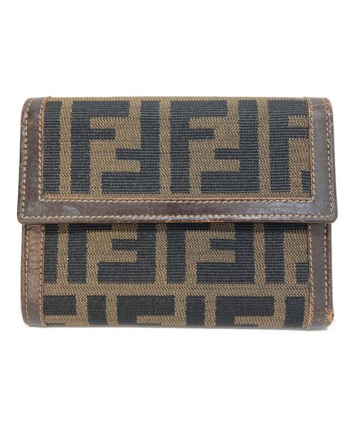 中古・古着通販】FENDI (フェンディ) 3つ折り財布 ベージュ｜ブランド