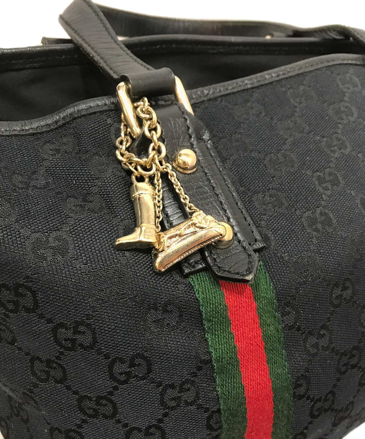 中古・古着通販】GUCCI (グッチ) チャーム付シェリーライントート