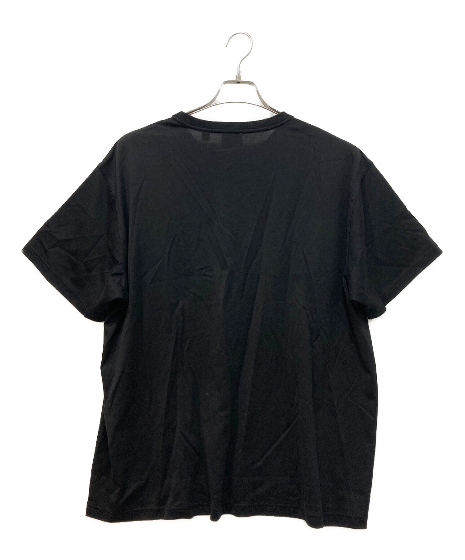 BURBERRY (バーバリー) ロゴプリント オーバーサイズTシャツ ブラック サイズ:L