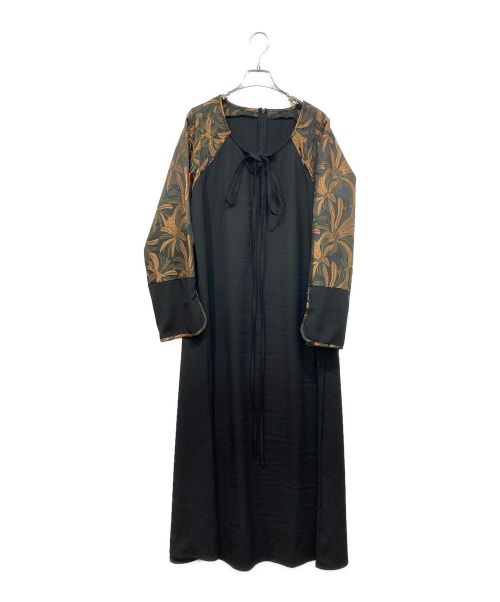 中古・古着通販】sahara (サハラ) Cross Neck JQ Sleeve Dress