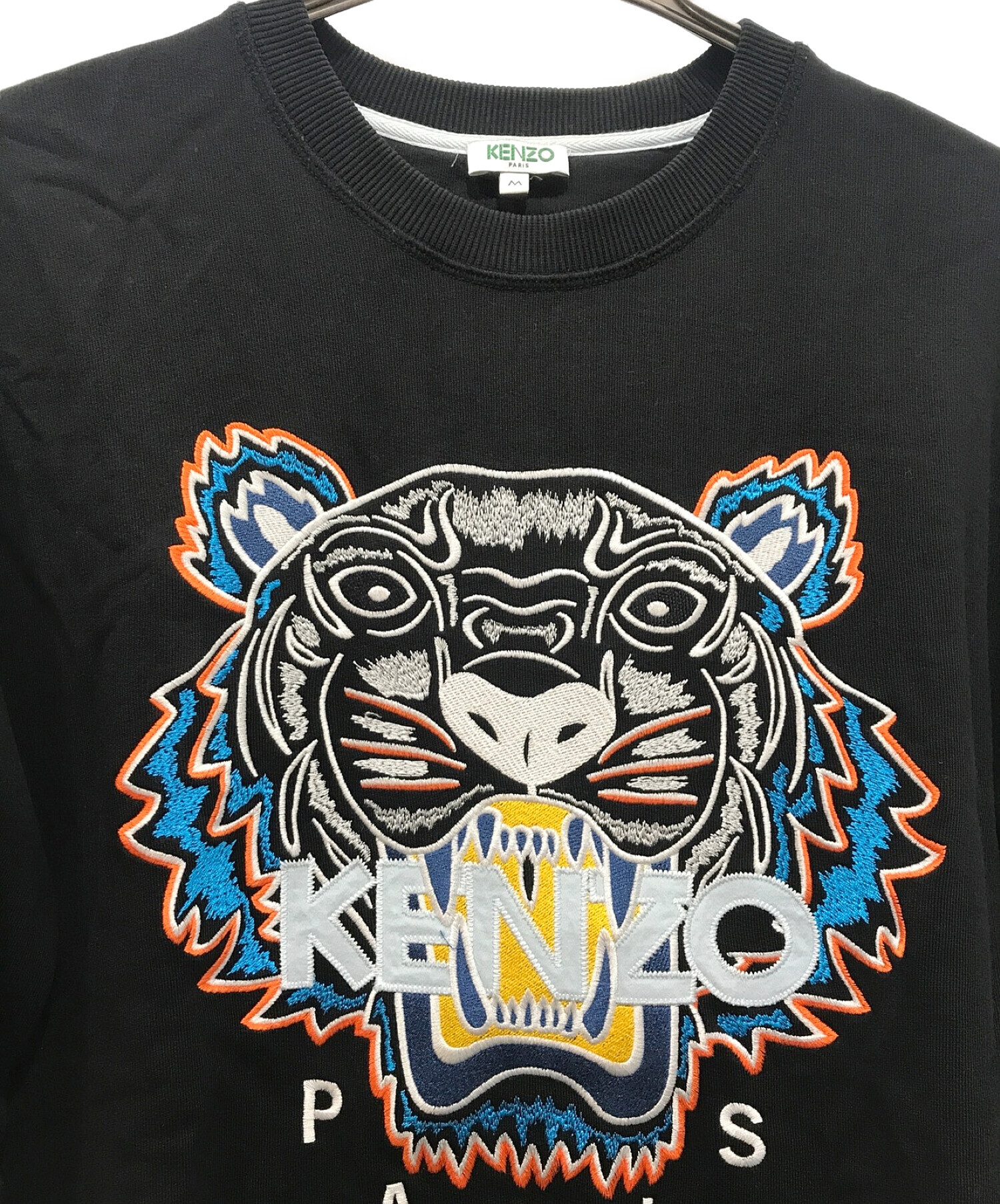 KENZO (ケンゾー) タイガー刺繍スウェット ブラック サイズ:M